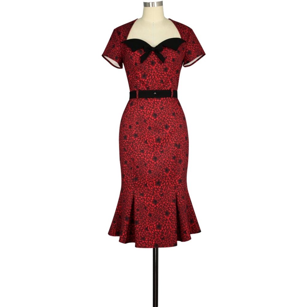 ♥️ Retro Pin Up Fishtail Dress Plus Size ♥️